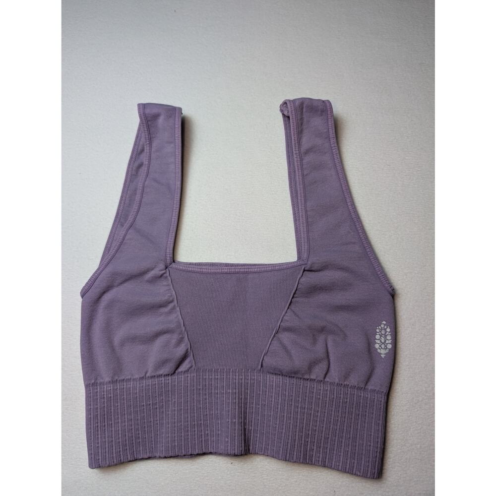 Free People- FP Movement Good Karma Square Neck Bra XS/S NWOT Purple